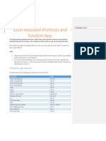 Microsoft Excel 2016 For Windows Keyboard Shortcuts