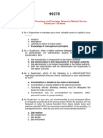 Management Functions and Principles Related To Medical Service Technician - 60 Items