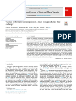 Thermal Performance Investigation in A Novel Corrugated Plate Heat Exchanger