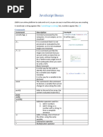 JavaScript Basics