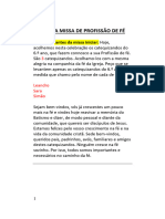 Guião Da Missa de Profissão de Fé A5