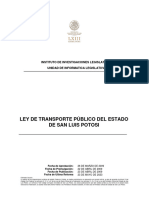 Ley de Transporte Del Estado de San Luis Potosi 23 Mayo 2023