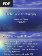 Elliptic Curve Cryptography