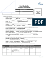 Personal Data Form