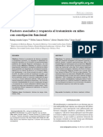 Factores Asociados y Respuesta Al Tratamiento en Niños Con Constipación Funcional