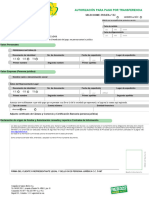 Formato en Word para Transferencia