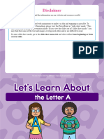 Lets Learn About The Letter Aa Presentation Powerpoint Amp Google Slides Us L 763 Ver 2