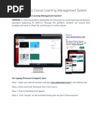 Introduction To Canvas Learning Management System