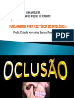 Aula 11 Fatores Oclusais e Relações Dentárias Inter-Arcada