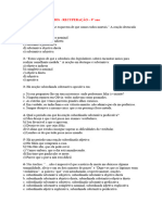 Lista de Exercícios - Recuperação - 9° Ano