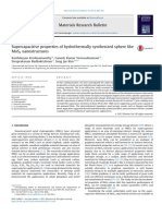 Supercapacitive Properties of Hydrothermally Synthesized Sphere Like MoS2 Nanostructures