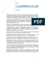 La Presencia de Adolescentes y Jovenes en El Nivel Secundario de La Eduacion Permamente de Jovenes y Adultos