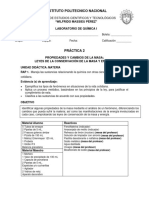 Práctica 2. Propiedades y Cambios de La Masa, Leyes de La Conservación de La Masa y Energía 2023