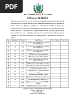 Cotação de Preço - Itens Avulsos Diversos 2023