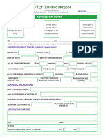 Admission Form