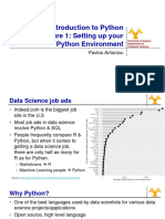 Introduction To Python Lecture 1: Setting Up Your Python Environment