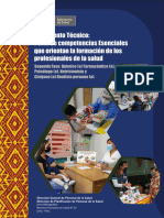 DT Perfil de Competencias Escenciales Que Orientan La Formación de Los Profesionales de Salud QF, PS, NTR CD