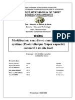 Modélisation, Contrôle Et Simulation D'un Système (Photovoltaïque /super Capacité) Connecté À Un Site Isolé