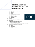 Esquema Basico de Proyecto de Ayuda A La Comunidad