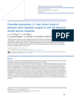 Cancelled Operations A 7 Day Cohort Study of Planned Adult Inpatient Surgery