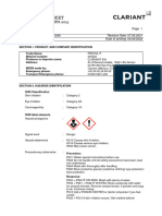 Clariant SDS PREVOL P Mexico English