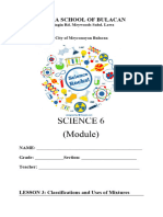 Module #3 Classifications and Formation of Mixtures