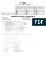 Tema 6A. El Verbo. Presente Simple Indicativo