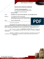 Informe 38 Residente Actualizacion de Precios