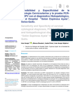 Sensibilidad y Especificidad de La Citologia Cervicouterina