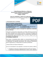 Guia de Actividades y Rúbrica de Evaluación - Unidad 1 - Fase 1 Identificación de La Plataforma Estratégica Del Escenario de Práctica