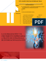 Tema:: La Globalización Y El Crecimiento Empresarial A Través de Estrategias de Internacionalización