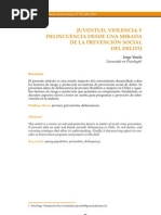 Juventud Violencia y Delincuencia Desde Prevencion Social Del Delito (Paz Ciudadana