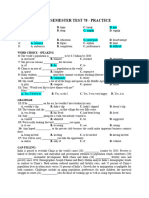 FIRST SEMESTER TEST 78 Practice