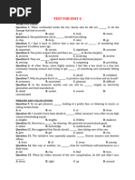 Test For Unit 4