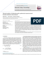 Thermal Analysis of Hydrothermally Synthesized Nanostructured Bismuth Telluride Semiconductor