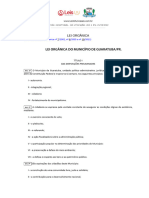 Lei Orgânica Com Emenda Nº 15 de Guaratuba - PR