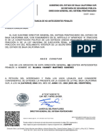 Carta de No Antecedentes Penales