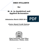 MA Economics CBCS 2023 24 With Objectives