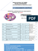 Clase 1. Conocimiento Científico