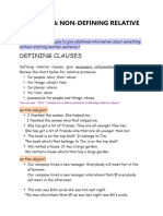 Defining & Non-Defining Relative Clauses