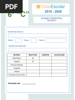 Examen 2do. Trimestre