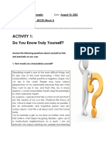 ACTIVITY 1 - Do You Know Truly Yourself