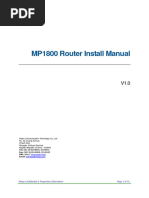 Manual Maipu Router MP1800 Series Install Manual V1.0