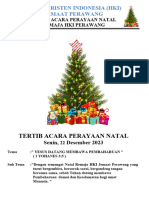 Tata Ibadah Natal Remaja Hki Jemaat Perawang 2023