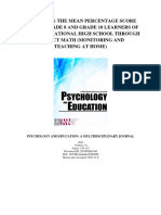 Increasing The Mean Percentage Score (MPS) of Grade 8 and Grade 10 Learners of San Roque National High School Through Project Math (Monitoring and Teaching at Home)