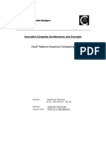 Innovative Computer Architectures and Concepts: Fault Tolerant Quantum Computing