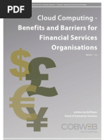 Cloud Computing For Financial Services Organisatios - Benefits and Barriers For Adoption Whitepaper