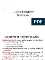 Classical Encryption Techniques