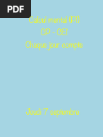 Calcul Mental Chaque Jour Compte P1 CP CE1