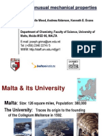 Zeolites With Unusual Mechanical Properties: Joseph N. Grima, Michelle Wood, Andrew Alderson, Kenneth E. Evans